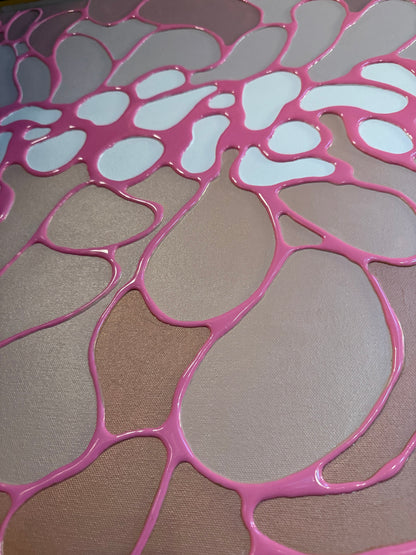 Blush + Oak | original, framed