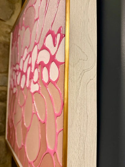 Blush + Oak | original, framed