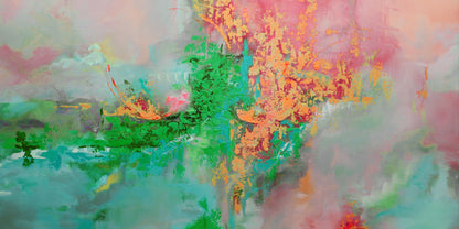 Heartbeat (in Melon) | limited edition giclée canvas print, framed