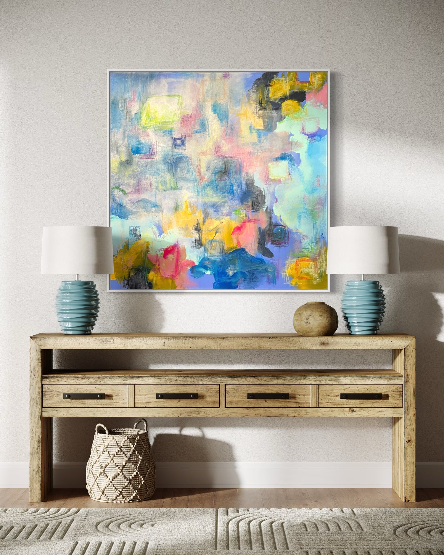 Colorful vibrant abstract painting - original