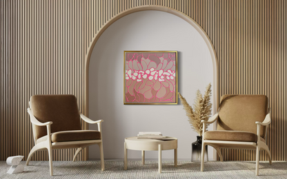 Blush + Oak | original, framed