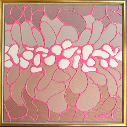 Blush + Oak | original, framed