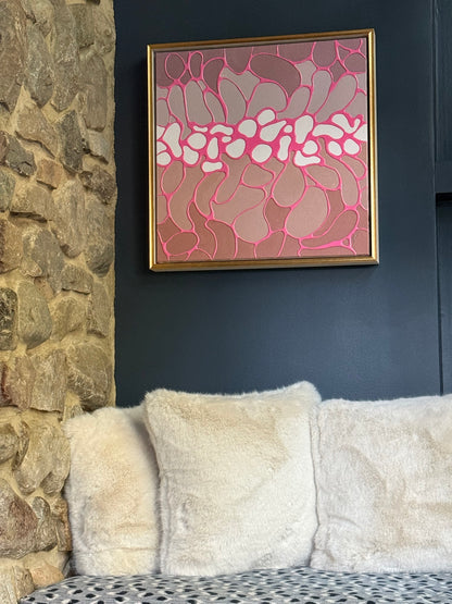 Blush + Oak | original, framed