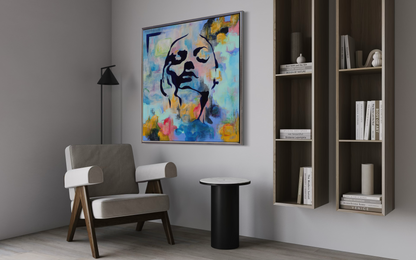 River Runs Through Her | 40x40" | original, framed