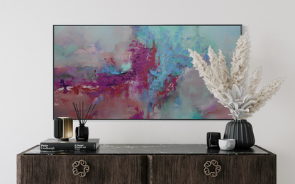 Heartbeat (in Berry) | limited edition giclée canvas print, framed