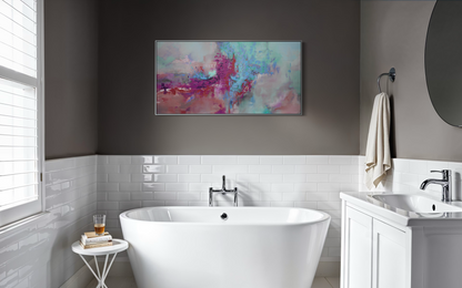 Heartbeat (in Berry) | limited edition giclée canvas print, framed