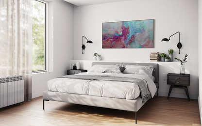 Heartbeat (in Berry) | limited edition giclée canvas print, framed